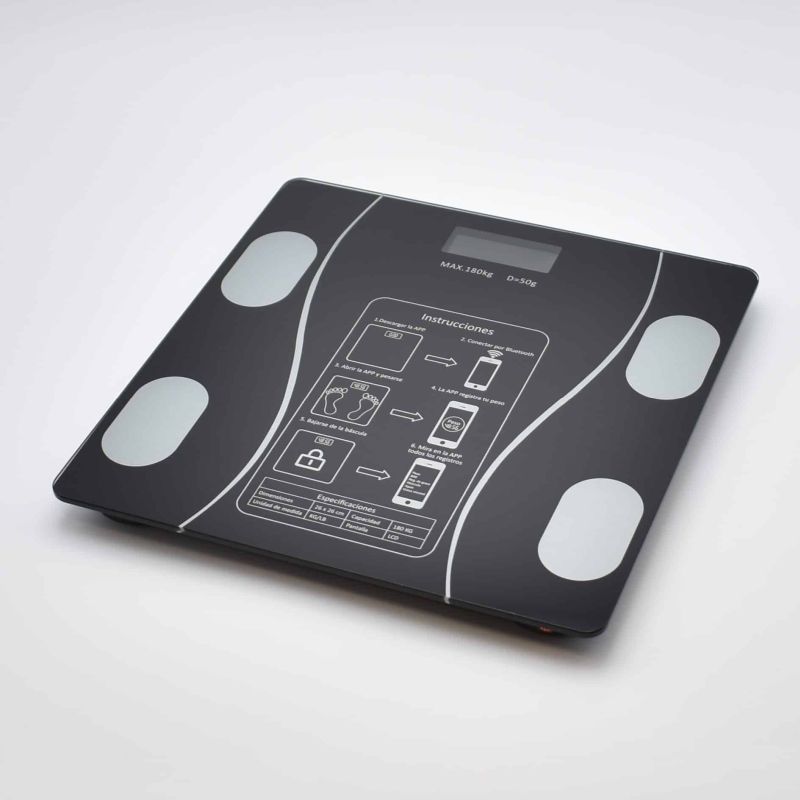 Cântar Inteligent de Diagnostic Corporal din Sticlă Securizată 4mm, 180kg, LCD, Bluetooth - imagine 2