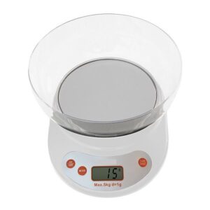 Cântar de bucătărie, 5 kg, cu bol plastic