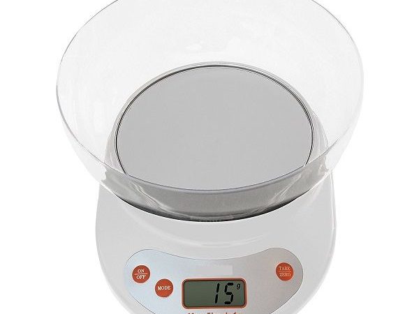 Cântar de bucătărie, 5 kg, cu bol plastic