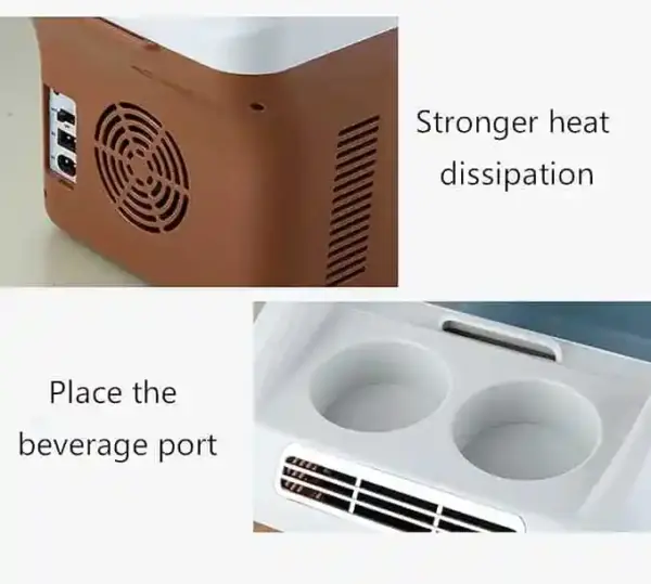 Frigider portabil 15L pentru mașină și casă – alimentare 12V/220V - imagine 3