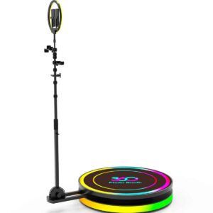 Platformă Selfie 360°, LED RGB, braț rotativ, diametru 115 cm