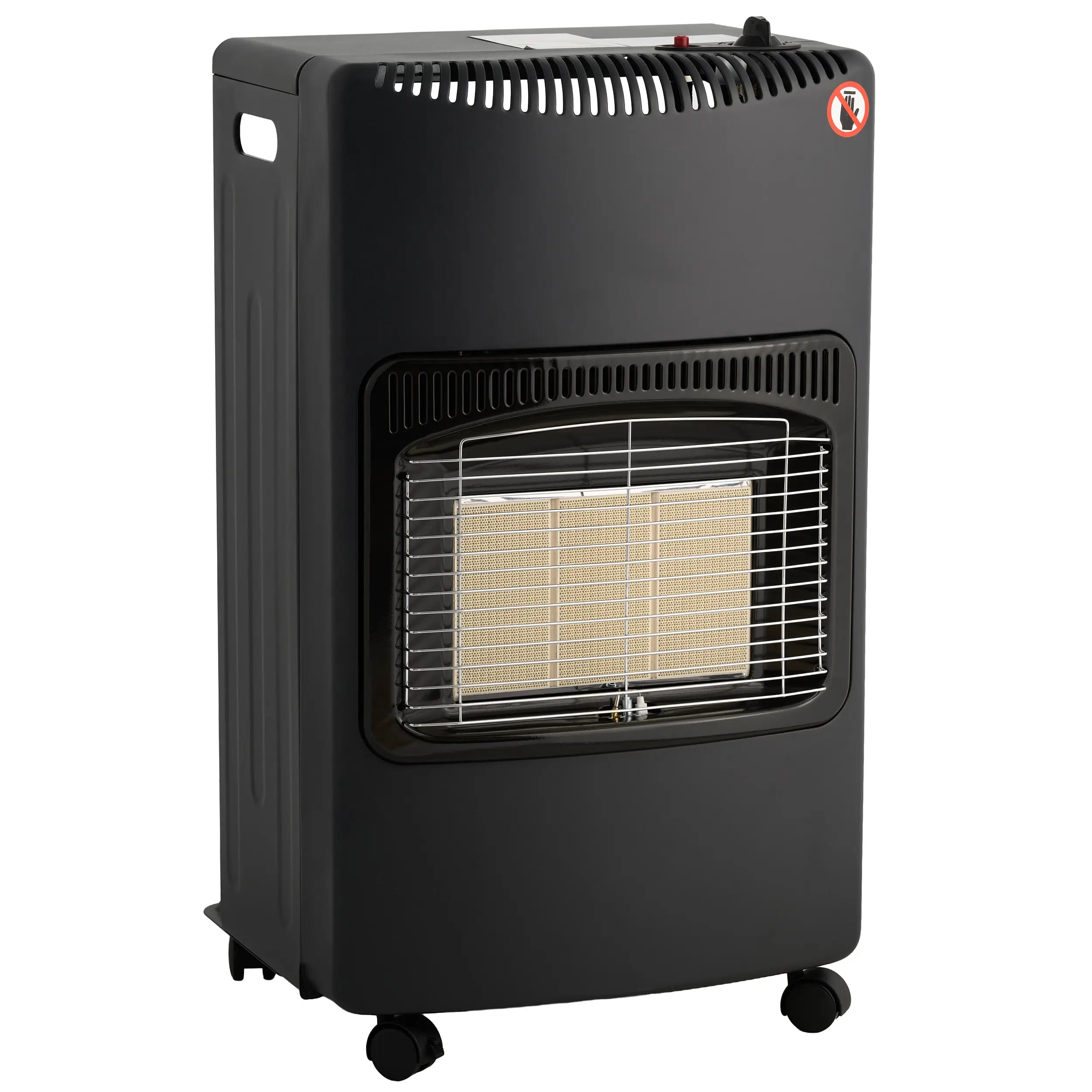 Soba pe gaz GPL, aprindere piezo-electrica, 4200W, roti, Negru - imagine 2