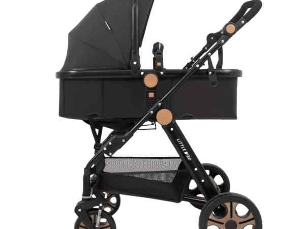 Carucior litle bird , cu suspensii , Negru 2in1 transformabil landou-sport