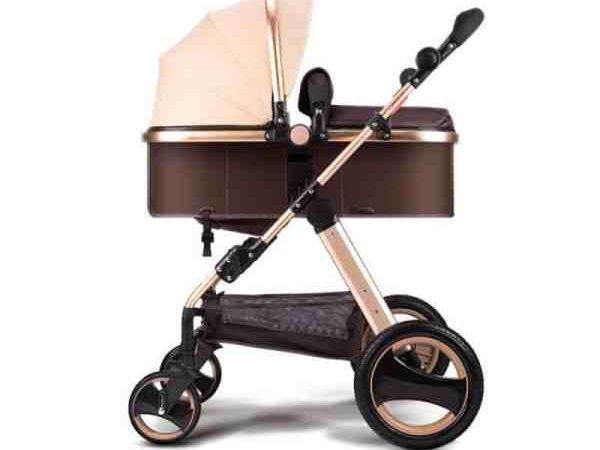 Carucior litle bird , cu suspensii , Maro (Beige) 2in 1 transformabil landou-sport
