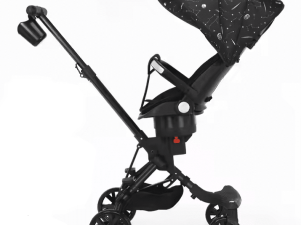 Carucior Copii 3 în 1– Pliabil, Ușor și Reversibil | Baby Stroller cu Ham 5 Puncte și Copertină Reglabilă