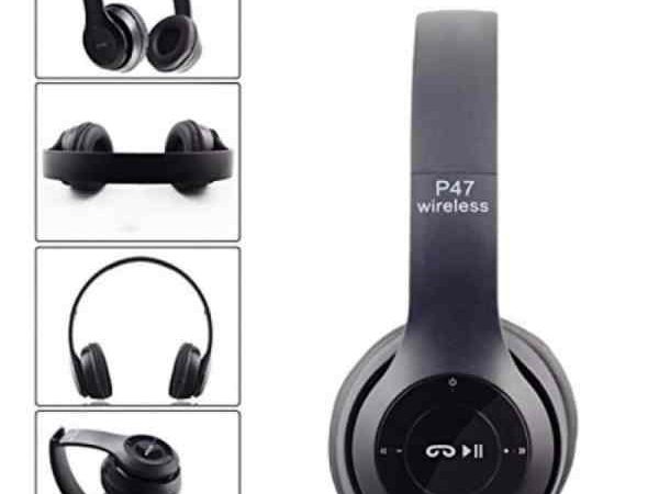 Casti Audio, P47, Wireless, Bluetooth, negru