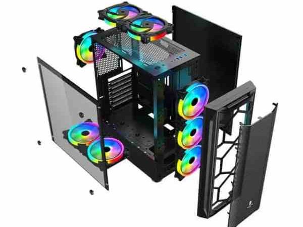 carcasa calculator esport 03 cu loc pentru ventilator 122mm si cabluri, 7 intrare