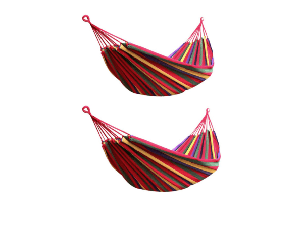 oferta 2 hamac din bumbac cu husa de transport la pret de 1
