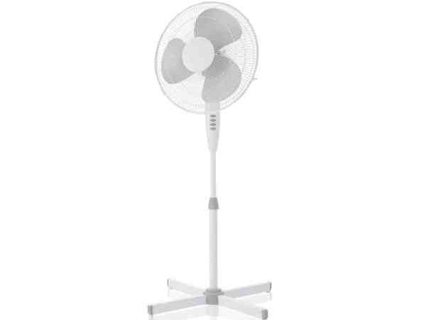 Ventilator cu picior, 40 W, 3 viteze, 3 moduri ventilare, Alb