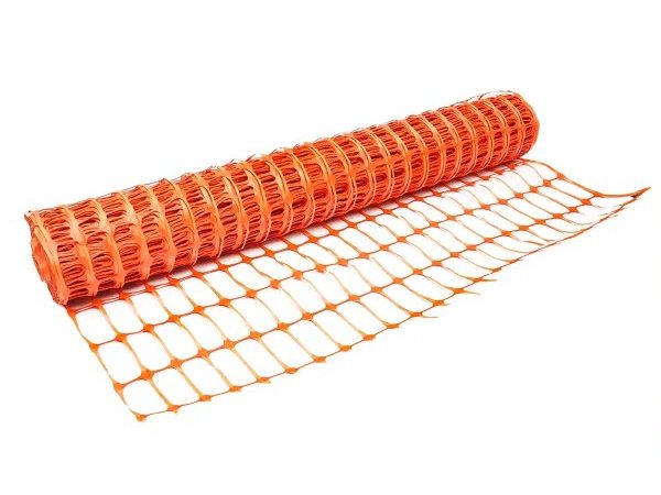 Plasa gard delimitare lucrari 1mx50m cu ochi 70x40mm, 110g/m portocaliu