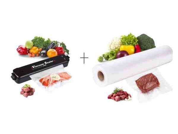 Oferta Pachet – Aparat de sigilat si vidat Vacuum Sealer S + Rola pentru vidat alimente