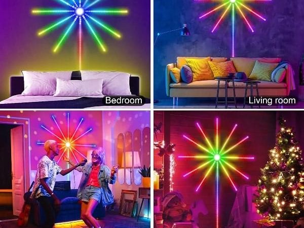 Bandă LED cu Efect de Artificii – Smart RGB cu Control prin Aplicație și Muzică