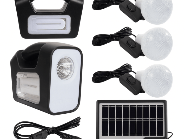 Lampa Solara Kit Solar Camping GDlite, 3 becuri LED