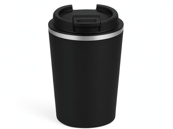 Cana de cafea, termos, interior din inox, capacitate 510ml, negru