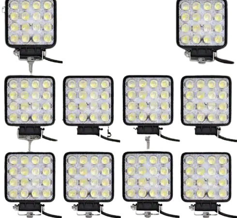 Set 8 proiectoare 16 LED 48W auto OFF-ROAD, IP 67