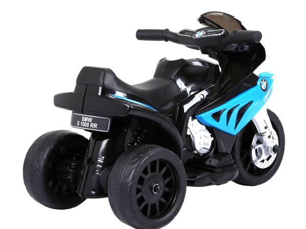 Tricicletă electrică pentru copii BMW S 1000 RR, cu baterii, 3 roți, licențiată, 1x motor, Baterie de 6 V, Negru