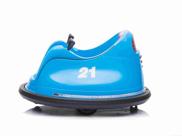 Vehicul electric pentru copii RIRIDRIVE 12V albastru, potrivit pentru utilizare în interior și exterior, telecomandă de 2,4 Ghz, iluminare cu LED, control cu joystick, motor 2 X 15W