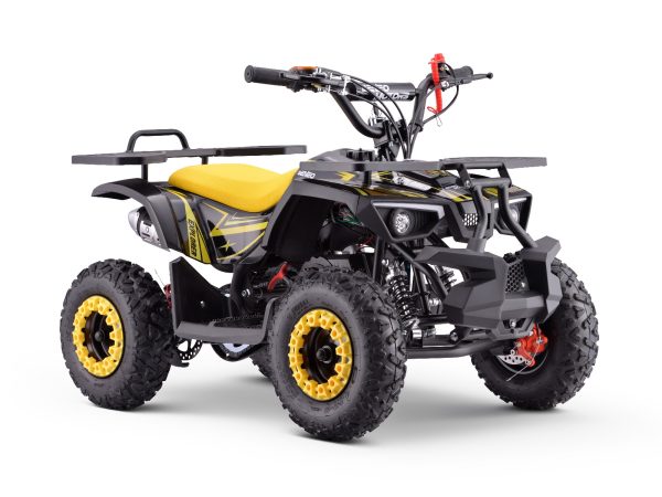 Quad pe benzină pentru copii Explorer galben - 50cmc
