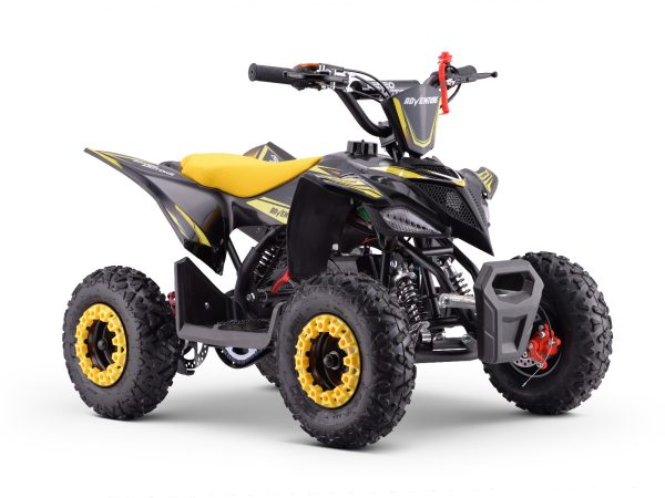 Quad pe benzină pentru copii Adventure galben - 50cmc