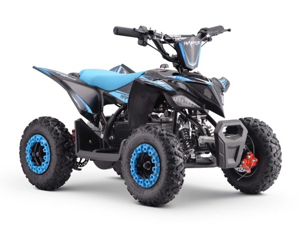 Quad electric pentru copii Raptor albastru - 800W