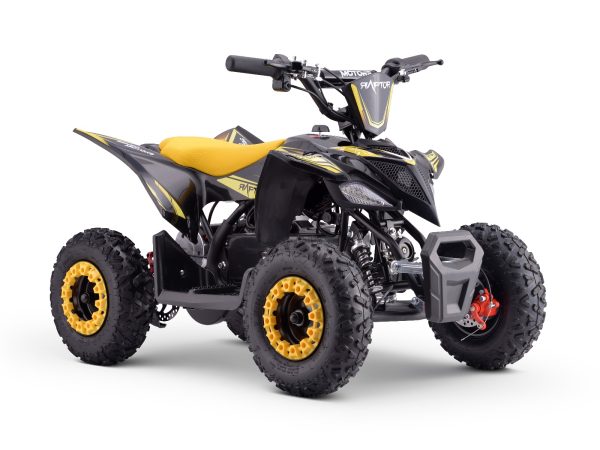 Quad electric pentru copii Raptor galben - 800W