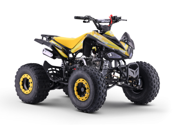 Quad pe benzină pentru copii ZXT galben - 125cmc