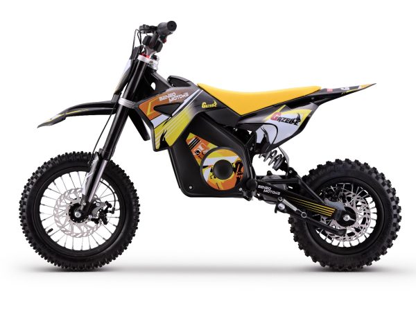 Motocross electric pentru copii Gazelle galben - 1000W