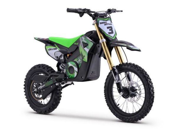 Motocross electric pentru copii și adolescenți Falcon verde - 1600W
