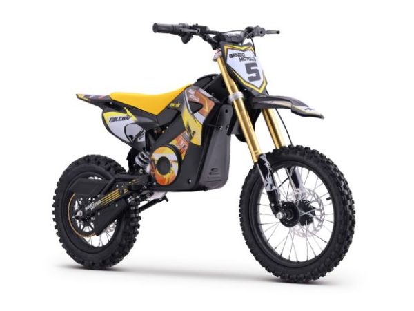 Motocross electric pentru copii și adolescenți Falcon galben - 1600W