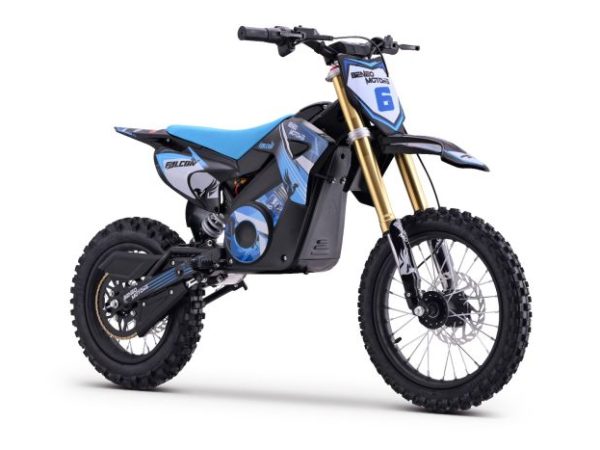 Motocross electric pentru copii și adolescenți Falcon albastru - 1600W