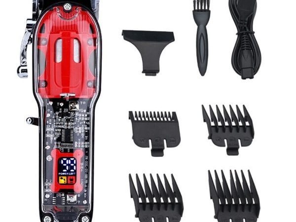 Mașina de Tuns Profesională Transparentă QLF63 – Putere, Stil și Precizie fără Fir