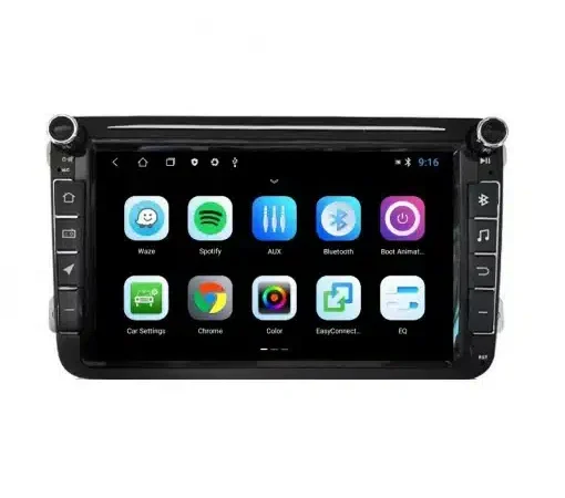 Navigatie dedicata cu Android VW , apple carplay android play 4GB RAM, Radio GPS Dual Zone, Display HD 8″ Touchscreen, Internet Wi-Fi, Bluetooth, MirrorLink, USB, Waze
