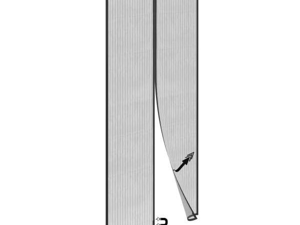 Plasa magnetica pentru tantari, Poliester, 120 x 210 cm, Negru