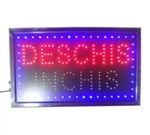 Reclama Luminoasa Deschis/inchis, Tehnologie Led, Dimensiuni 50 X 25 Cm, Alimentare 220 V