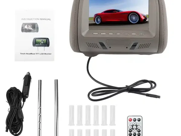 Set 2 Monitoare Auto 7 Inch pentru Tetieră – MP5 Player, Ecran HD, USB/SD, Difuzoare Integrate, Universal, Double DIN