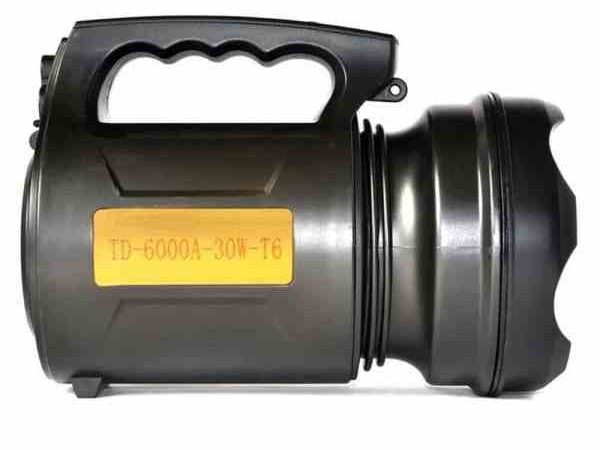 Lanterna profesionala cu LED T6 30 W , acumulator integrat ,negru