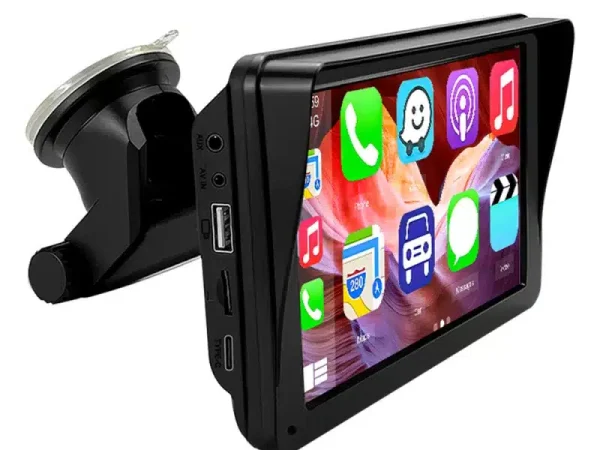 navigatie auto portabila Sistem Multimedia Apple Carplay/Android 7094P, Ecran Tactil, 7 Inch 1080P Full HD, Bluetooth, Mirror Link/Card TF/USB/AUX, Negru