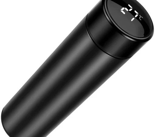 Termos smart cu afisaj LED de temperatura, 500 ml, din Otel Inoxidabil