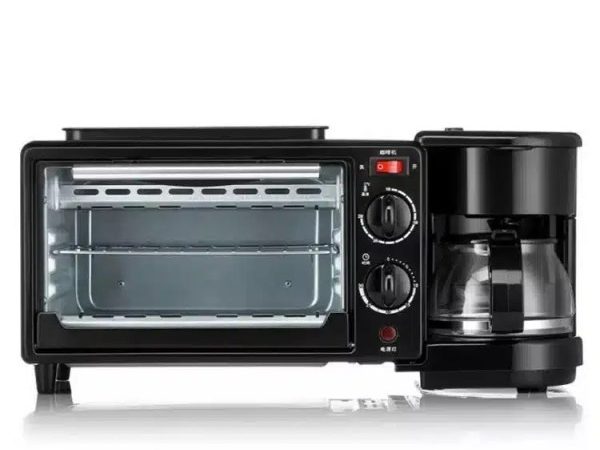 Aparat multifunctional 3 in 1 mic dejun, capac inclus, cuptor, gratar, filtru cafea