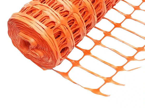 Plasa gard delimitare lucrari 1mx50m cu ochi 70x40mm, 110g/m portocaliu