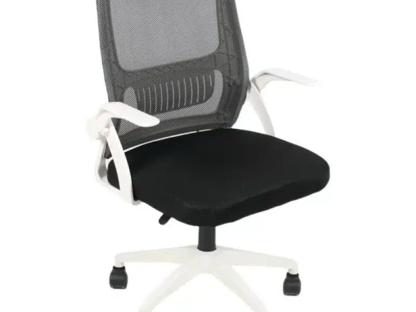 Scaun de birou ergonomic, Mesh, alb negrea