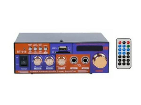 Amplificator audio cu Bluetooth pentru Karaoke BT-618 si citire USB -MicroSD