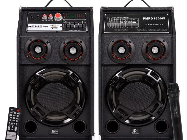 Set boxe active Bluetooth 500W EQ5 MICROPHONE WIRELESS.