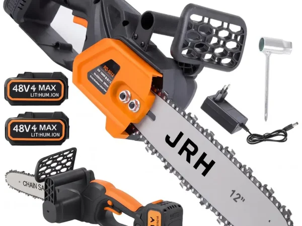 Drujba electrica cu lant 12 inch, cu 2 Acumulatori, 48V, Lithium, 4800rpm, 305mm