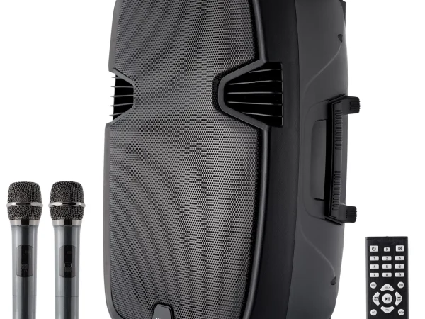 Boxă Portabilă 15 Inch pro– 1000w, 2 Microfoane Wireless, Troller Integrat