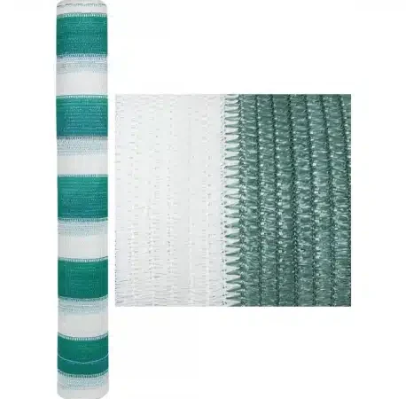 Plasa umbrire Alb-Verde, 2 x 10 M, Umbrire 80%