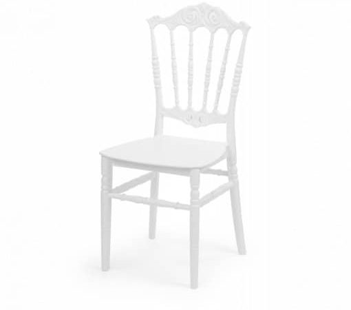 scaun pentru sali de evenimente chiavari princess, alb, mex