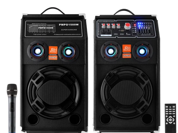 Set boxe active Bluetooth 500W EQ5+ MICROPHONE WIRELESS