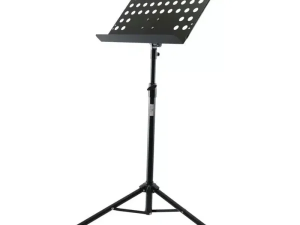 Stativ pentru partitura, 940-1420 mm, inaltime reglabila, Negru