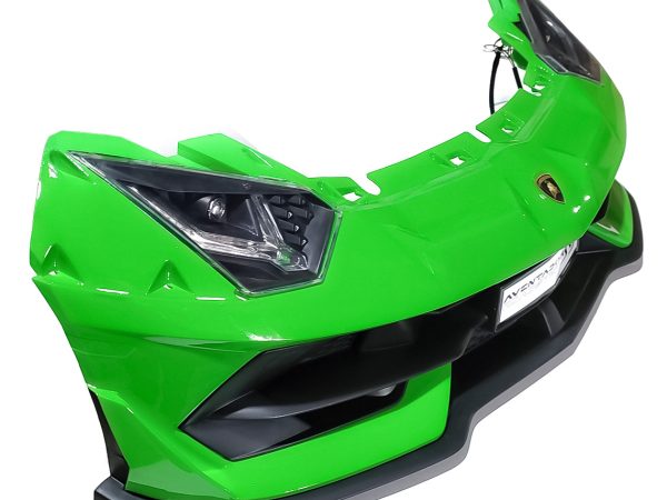 Bară de protecție față, inclusiv faruri - Lamborghini Aventador cu două locuri, vopsit în verde